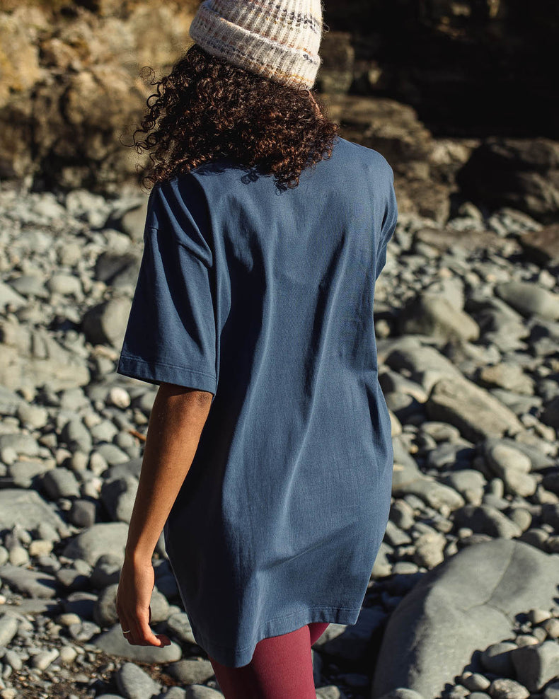 Passenger Heritage Recycled Cotton Pocket T-Shirt Dark Denim