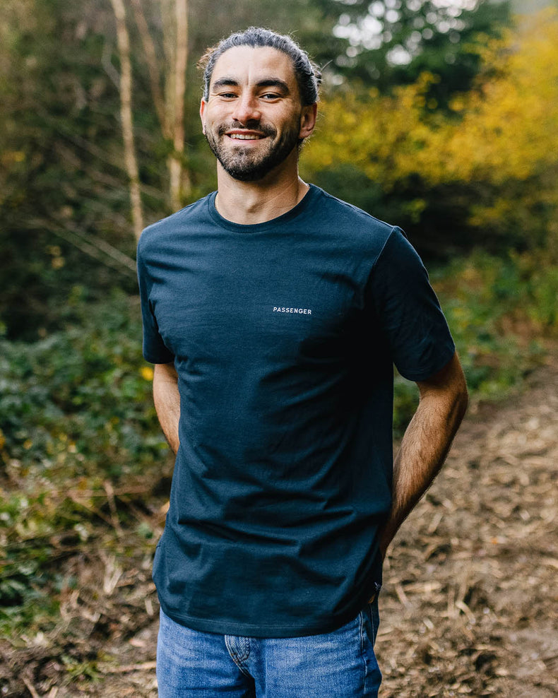 Passenger Made To Roam Recycled Cotton T-Shirt Deep Navy