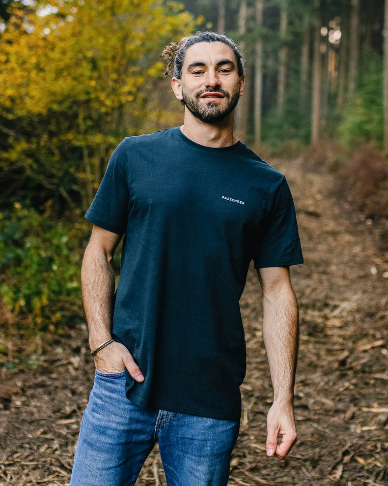 Passenger Made To Roam Recycled Cotton T-Shirt Deep Navy