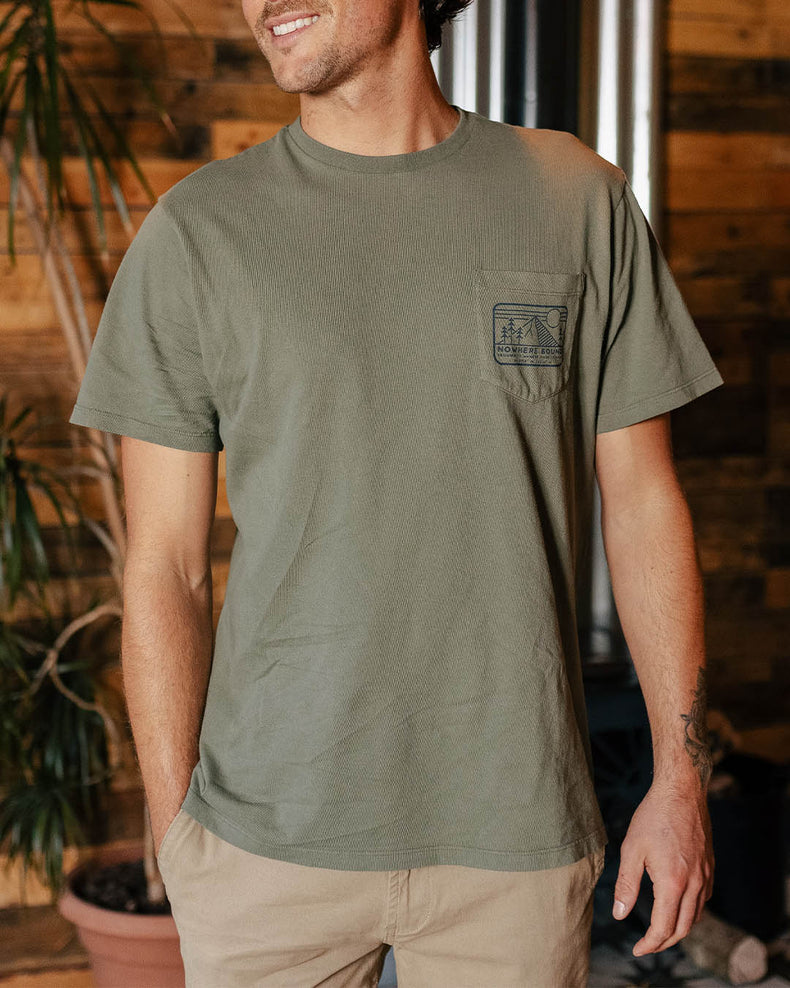Passenger Nowhere Bound Pocket T-Shirt Dusty Olive