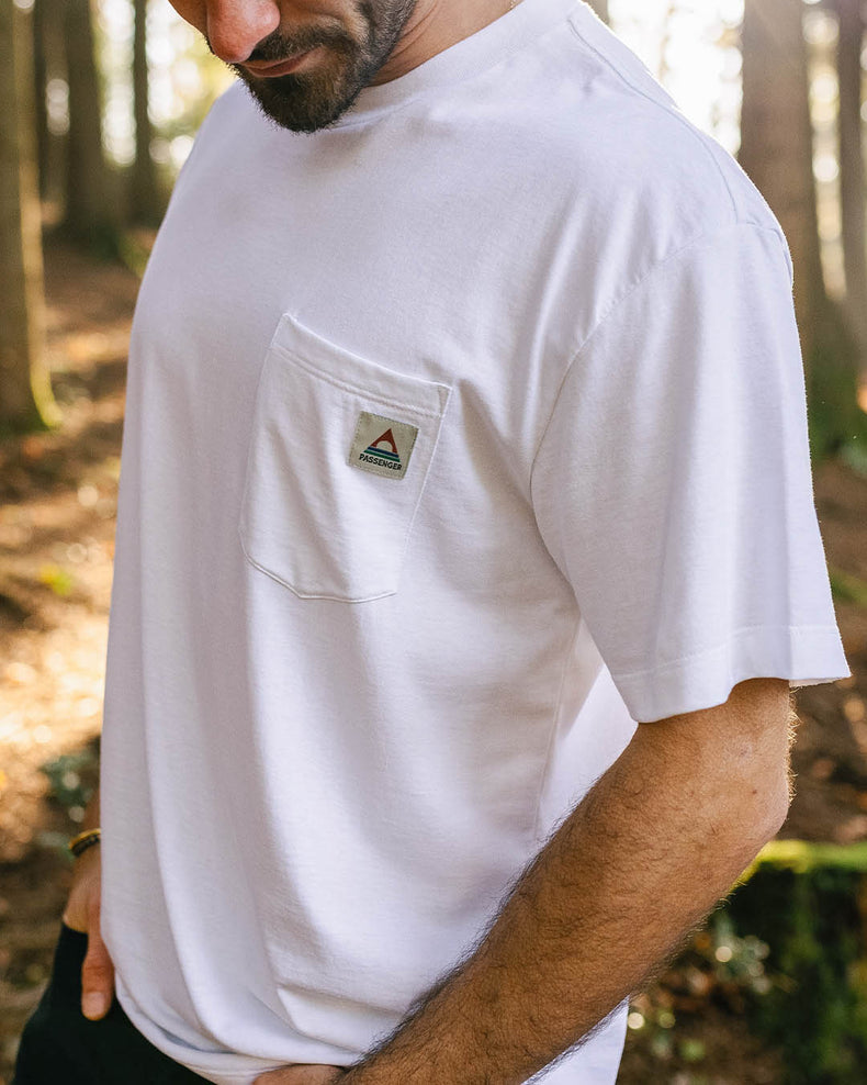 Passenger Heritage Recycled Cotton Pocket T-Shirt White