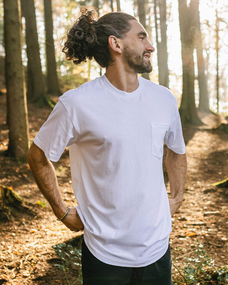 Passenger Heritage Recycled Cotton Pocket T-Shirt White