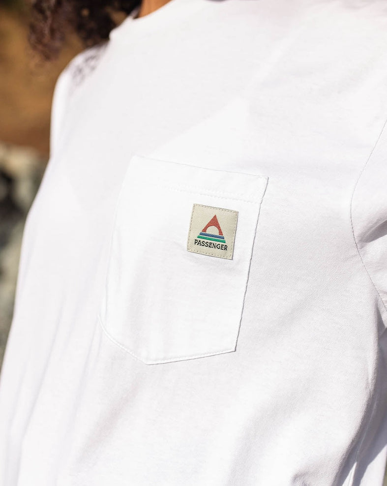 Passenger Heritage Recycled Cotton Pocket T-Shirt White