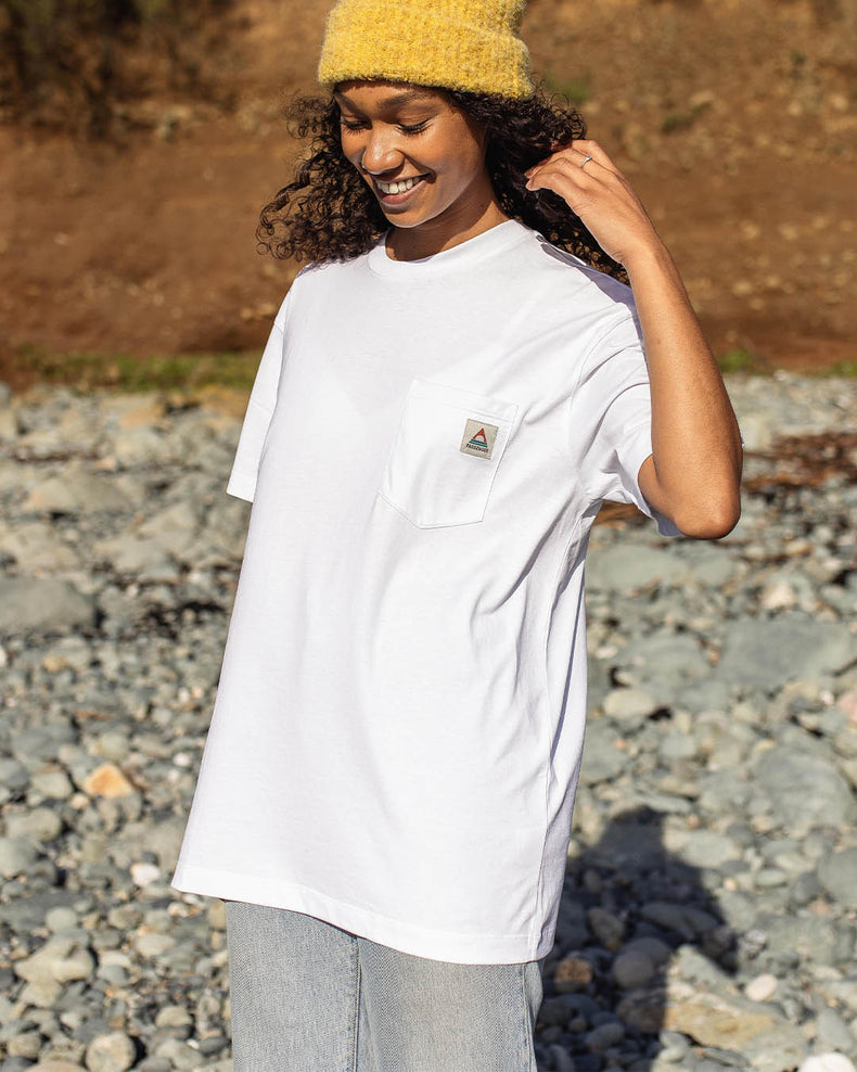 Passenger Heritage Recycled Cotton Pocket T-Shirt White
