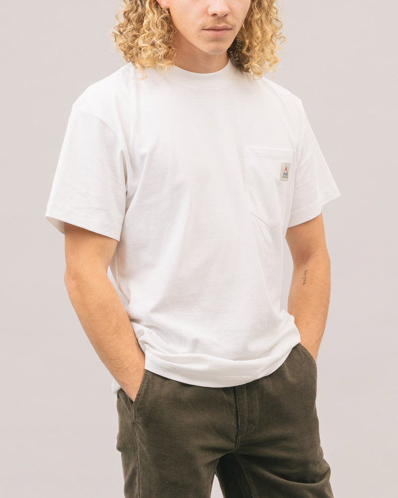 Passenger Heritage Recycled Cotton Pocket T-Shirt White