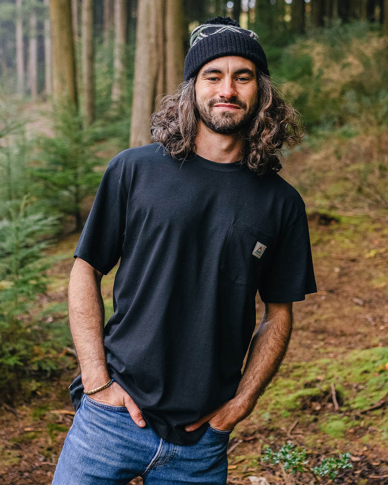 Passenger Heritage Recycled Cotton Pocket T-Shirt Black