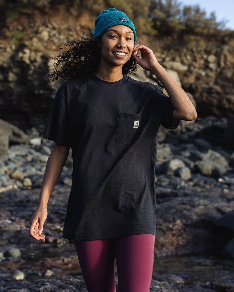 Passenger Heritage Recycled Cotton Pocket T-Shirt Black