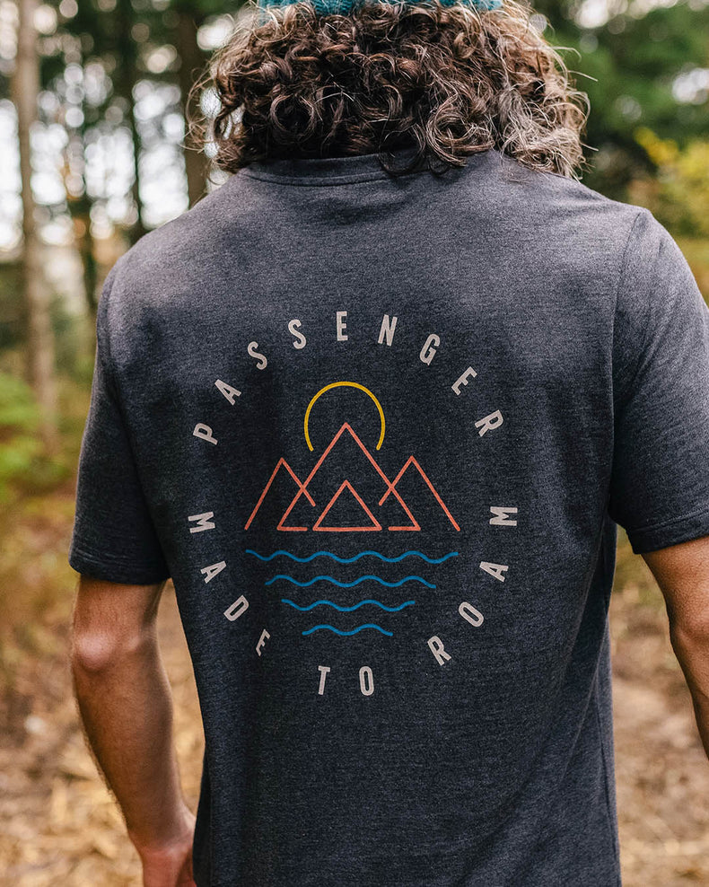 Passenger Escapism Recycled Cotton T-Shirt Charcoal Marl