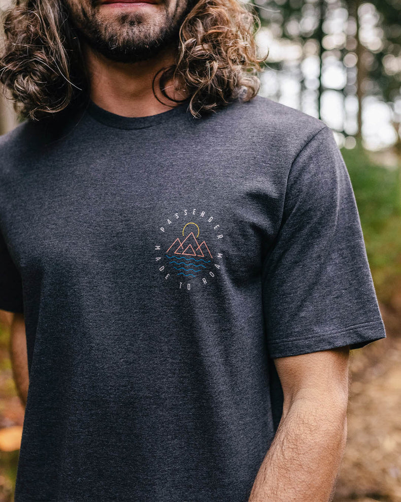 Passenger Escapism Recycled Cotton T-Shirt Charcoal Marl