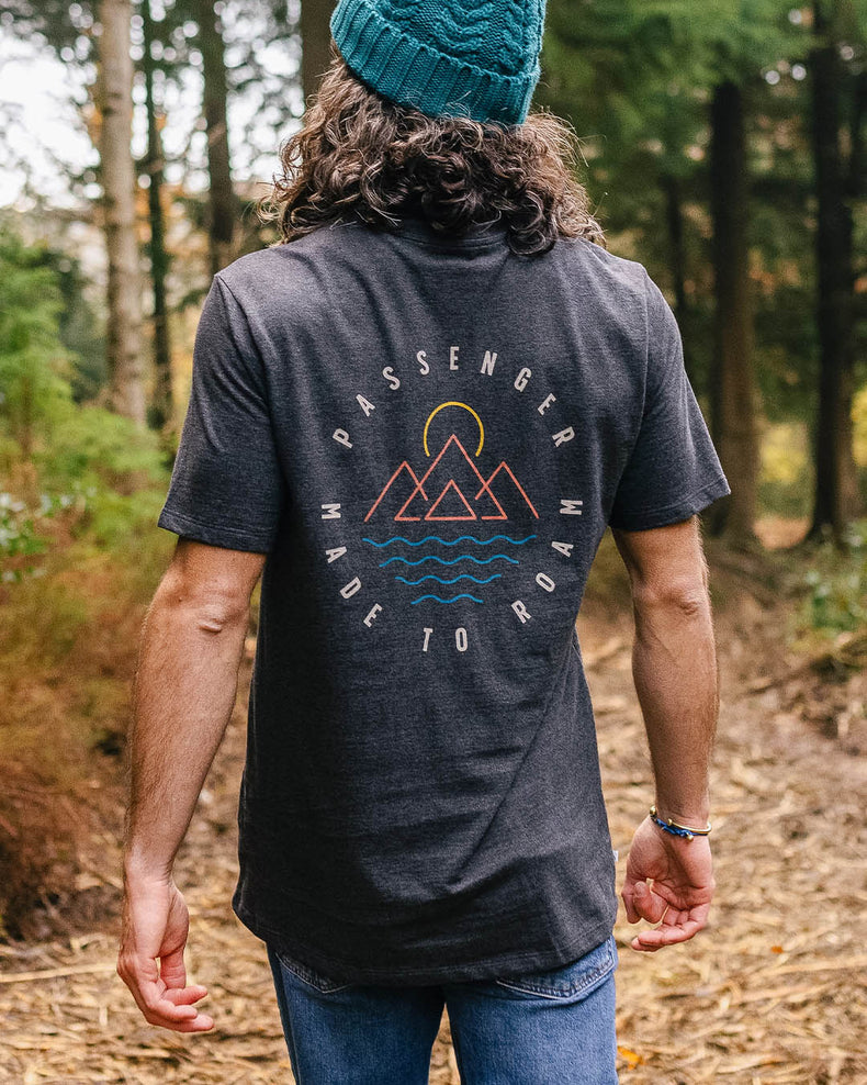 Passenger Escapism Recycled Cotton T-Shirt Charcoal Marl