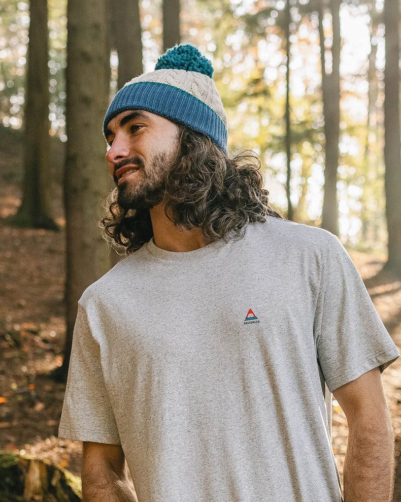 Passenger Classic Logo Recycled Cotton T-Shirt Mid Grey Marl