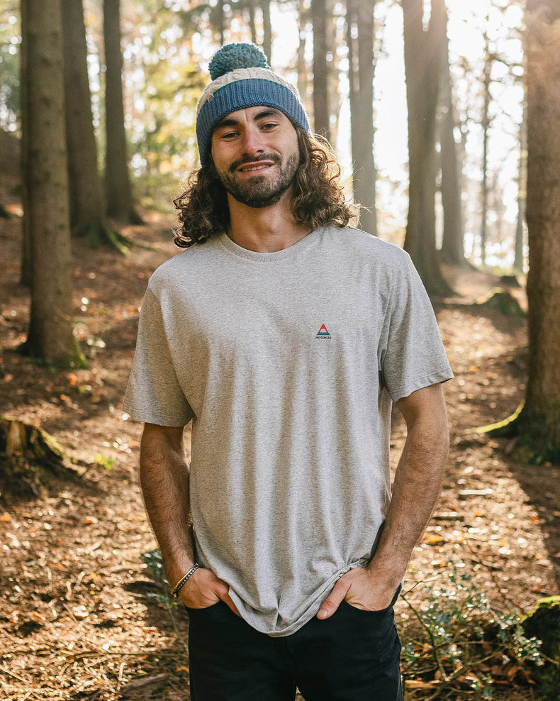 Passenger Classic Logo Recycled Cotton T-Shirt Mid Grey Marl