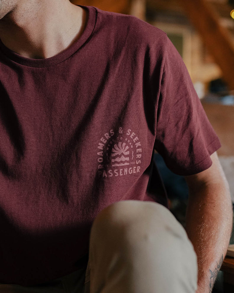 Passenger Evenfall Recycled Cotton T-Shirt Wine