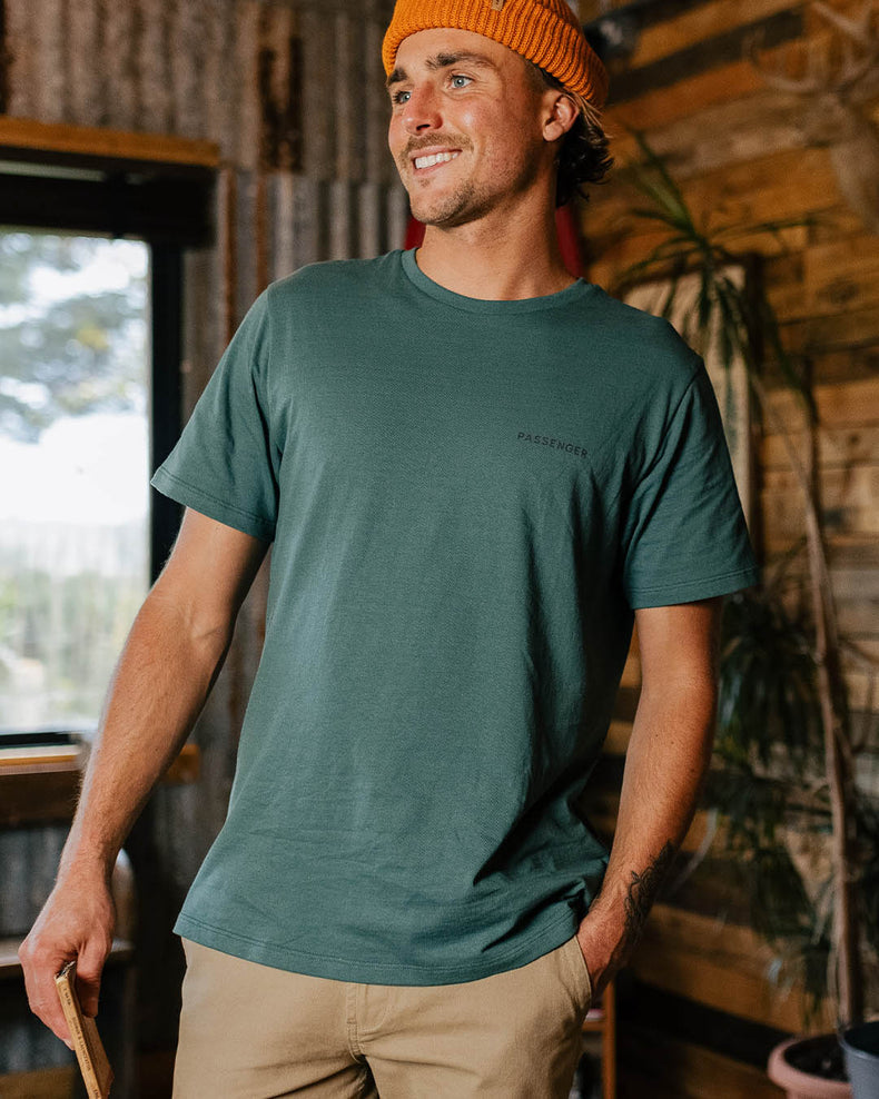 Passenger Made To Roam Recycled Cotton T-Shirt Deep Ocean