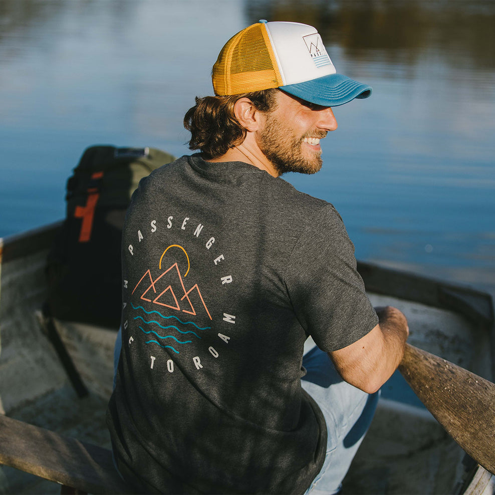 Passenger's Escapism Recycled Cotton T-Shirt Charcoal Marl