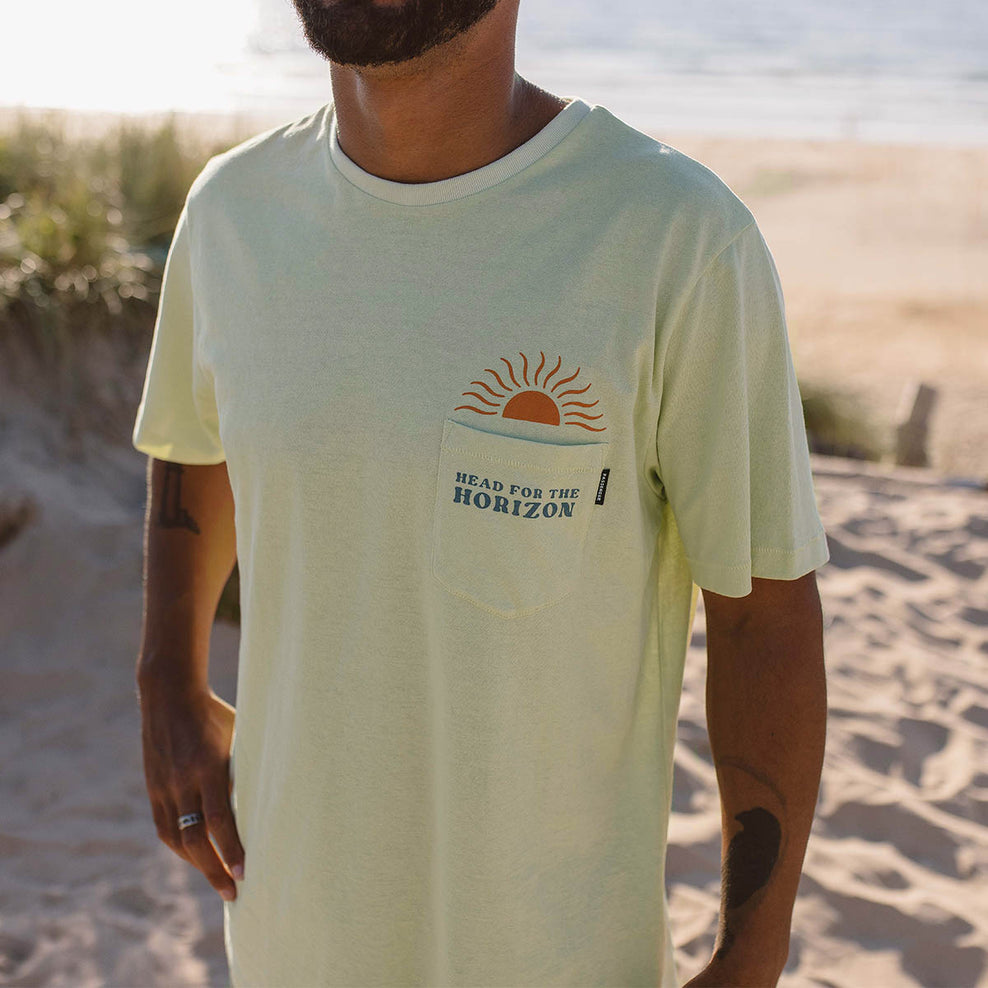 Passenger Horizon Recycled Cotton Pocket T-Shirt Tender Greens