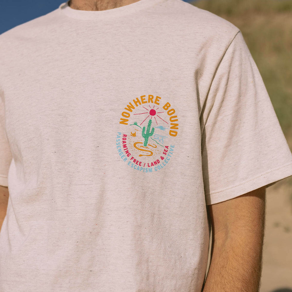 Passenger Land & Sea Recycled Cotton T-Shirt Milky Marl