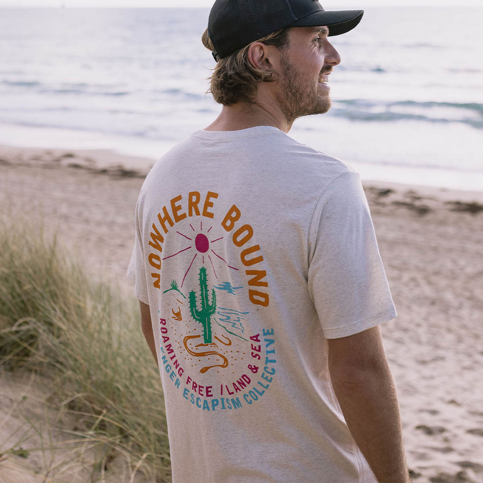 Passenger Land & Sea Recycled Cotton T-Shirt Milky Marl