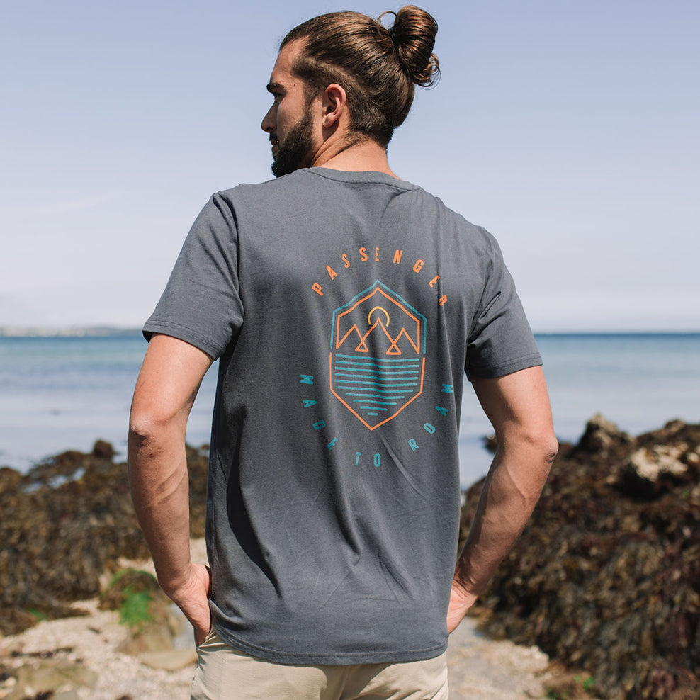 Passenger Guided Recycled Cotton T-Shirt Faded Black