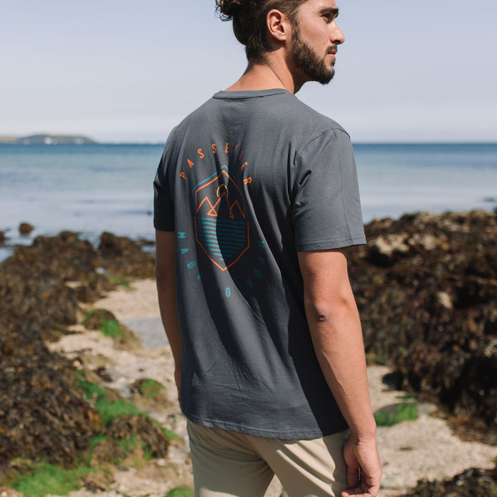 Passenger Guided Recycled Cotton T-Shirt Faded Black