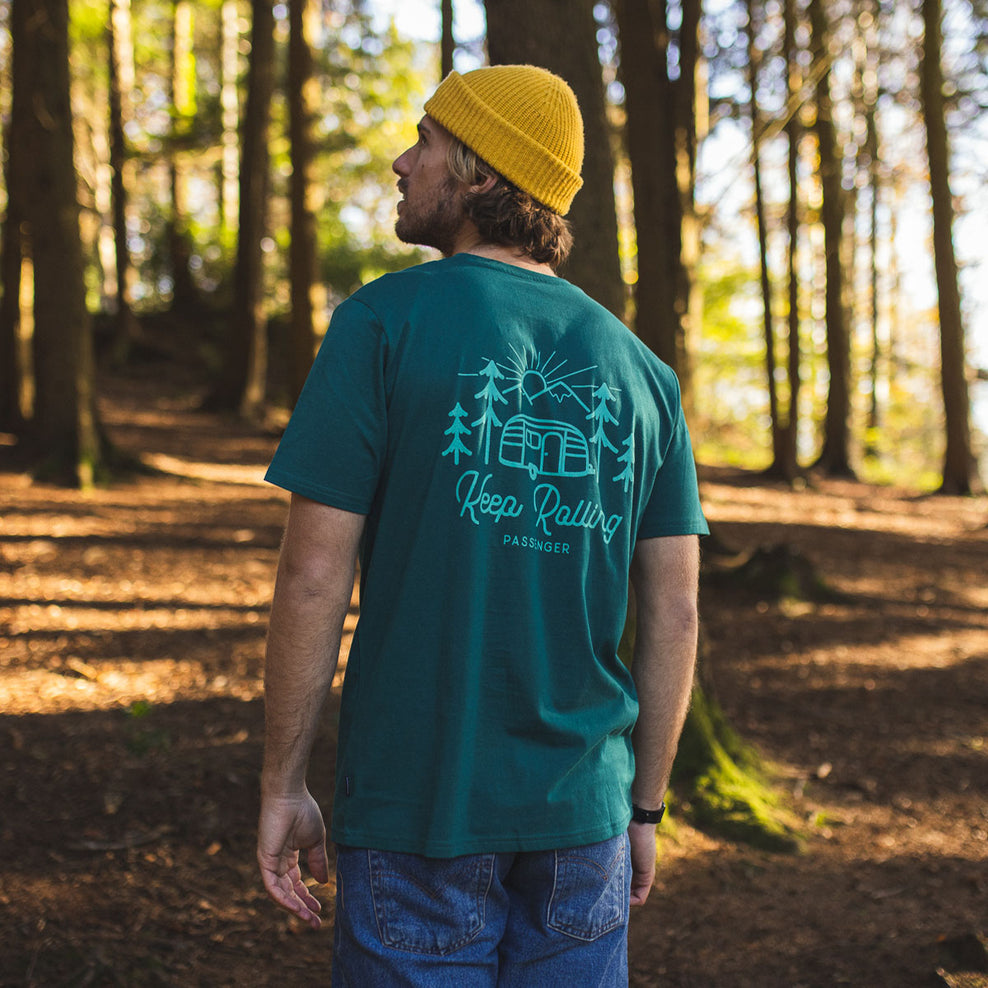 Passenger Keep Rolling Recycled Cotton T-Shirt Storm Green