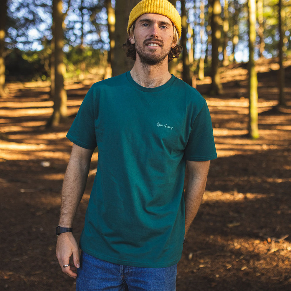 Passenger Keep Rolling Recycled Cotton T-Shirt Storm Green