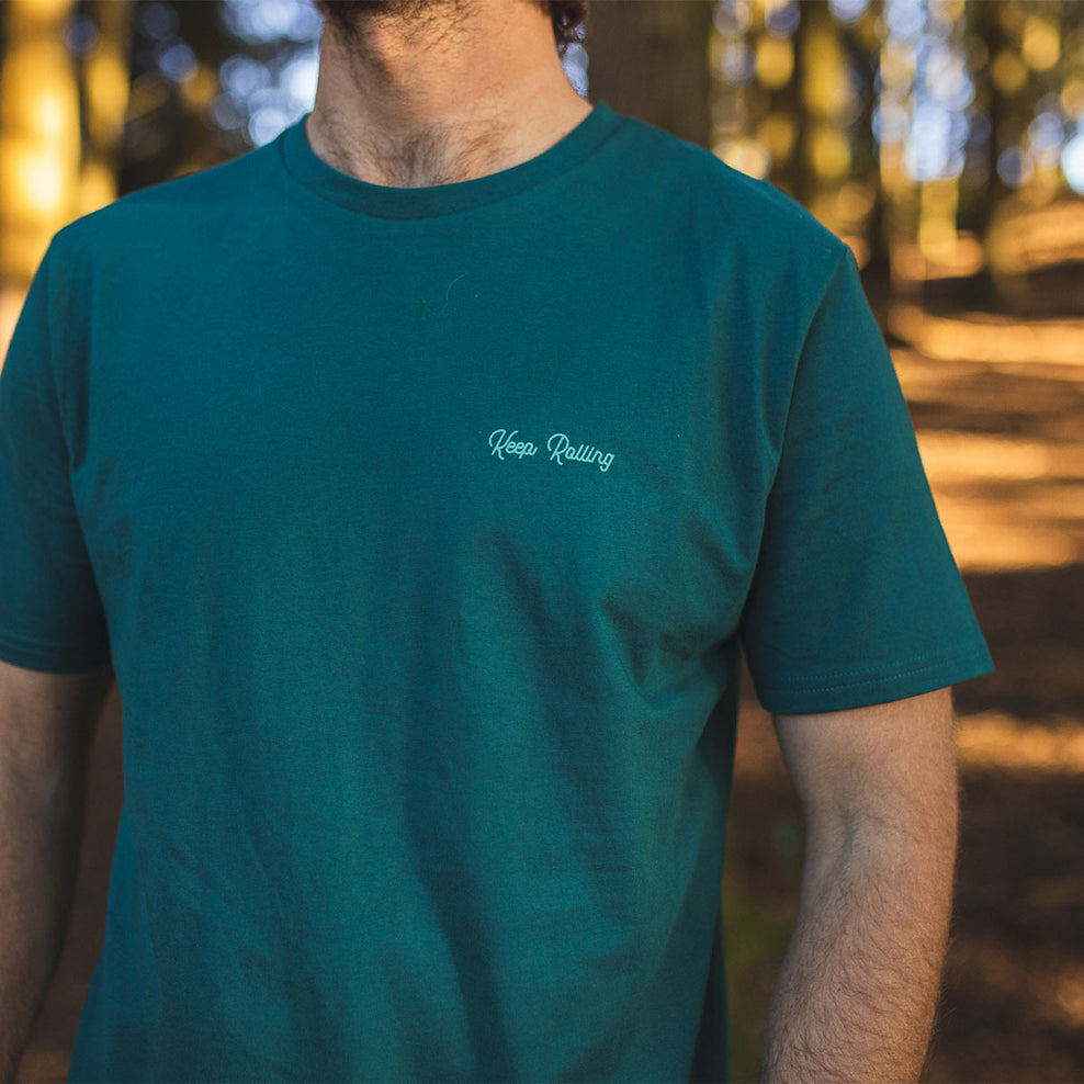 Passenger Keep Rolling Recycled Cotton T-Shirt Storm Green