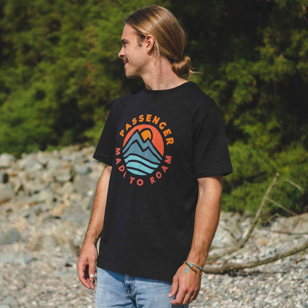 Passenger Birch Recycled Cotton T-Shirt Black