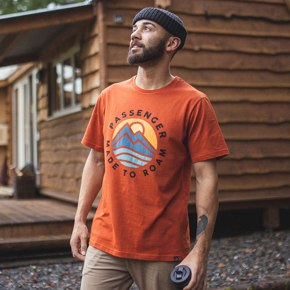 Passenger Birch Recycled Cotton T-Shirt Picante Orange