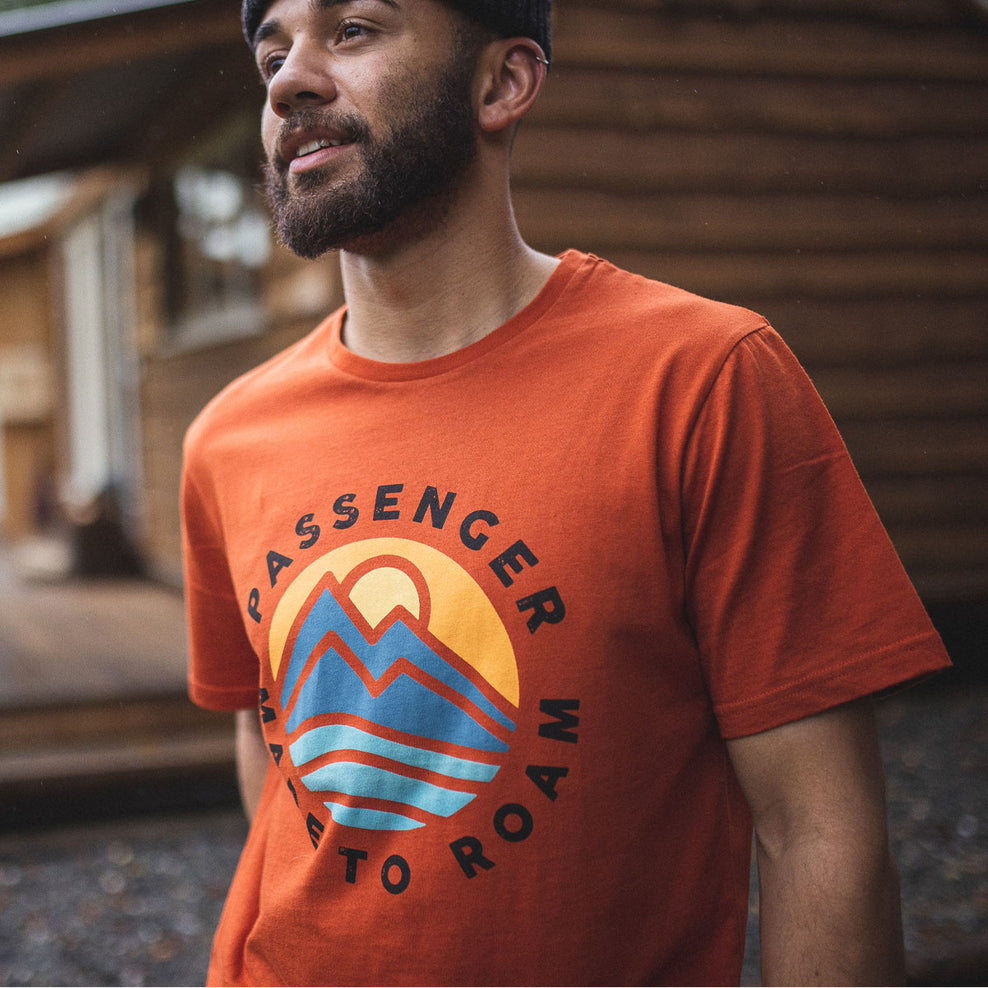 Passenger Birch Recycled Cotton T-Shirt Picante Orange