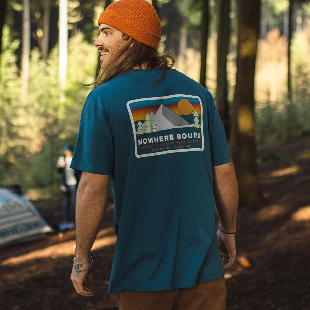 Passenger Tourer Recycled Cotton T-Shirt Blue Coral