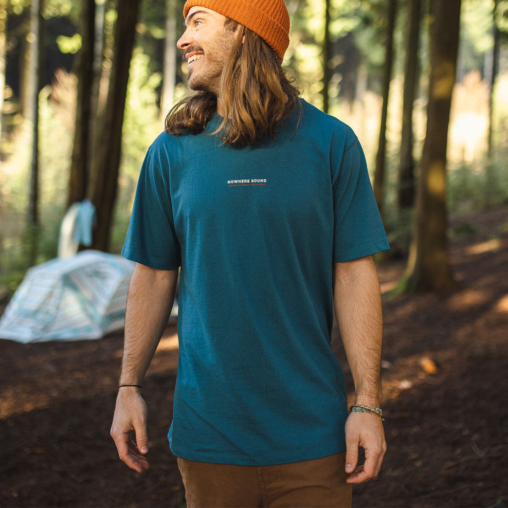 Passenger Tourer Recycled Cotton T-Shirt Blue Coral