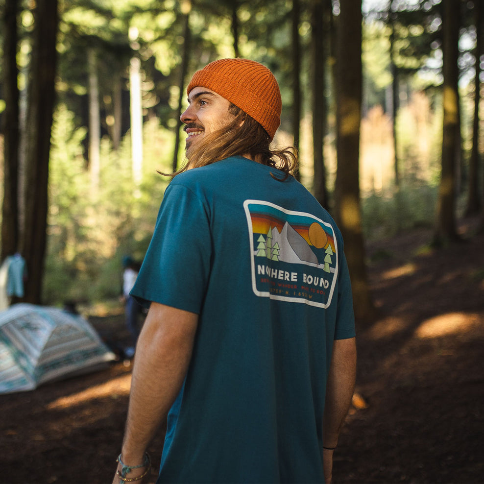 Passenger Tourer Recycled Cotton T-Shirt Blue Coral