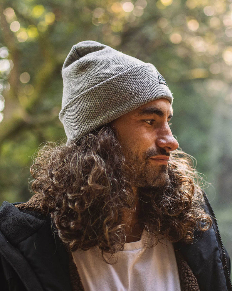 Passenger's Core Recycled High-Top Beanie Grey Marl