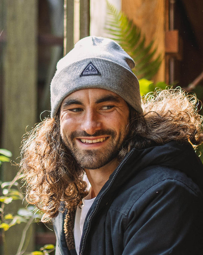 Passenger's Core Recycled High-Top Beanie Grey Marl