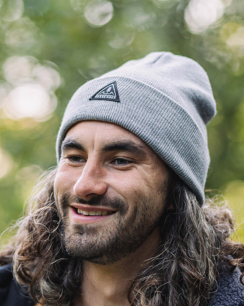 Passenger's Core Recycled High-Top Beanie Grey Marl