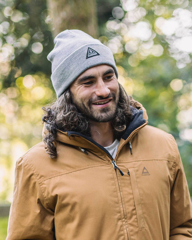 Passenger's Core Recycled High-Top Beanie Grey Marl