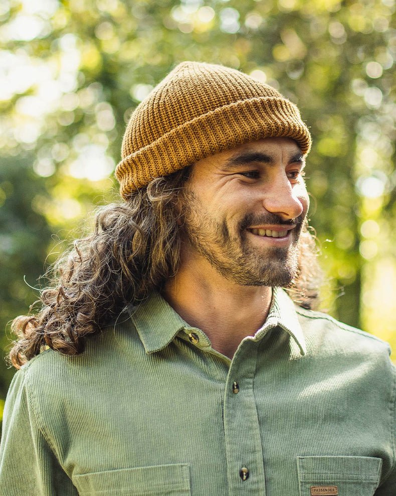 Passenger's Compass Recycled Beanie Golden Brown