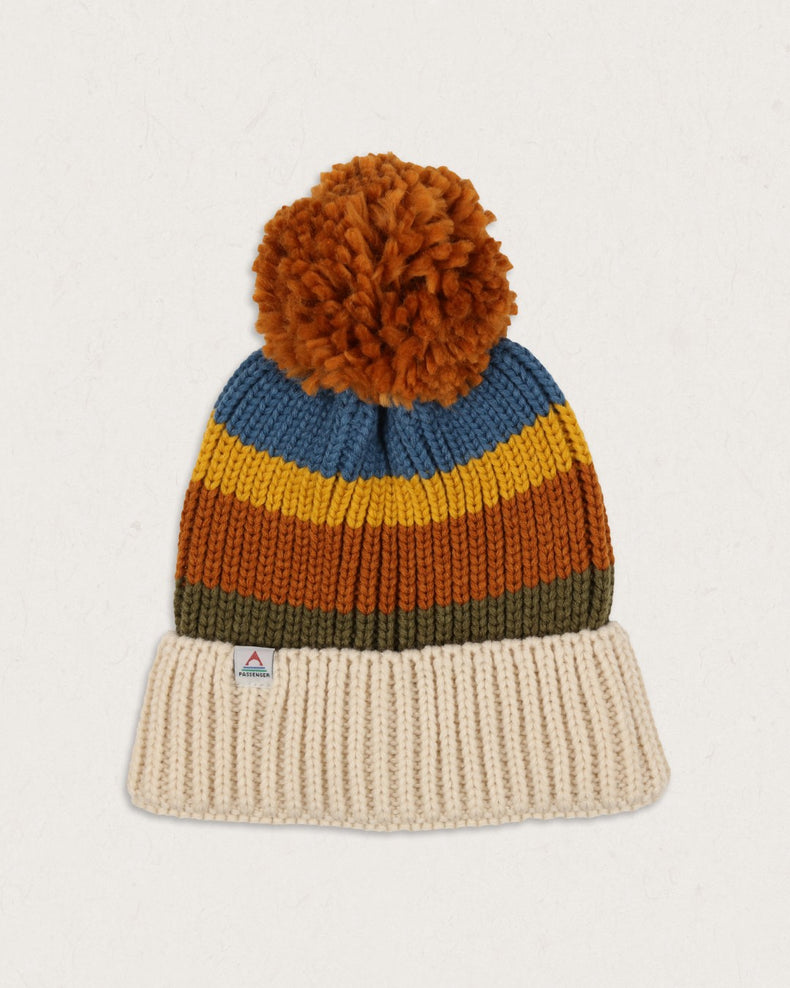 Passenger Summit Recycled Bobble Hat Off White