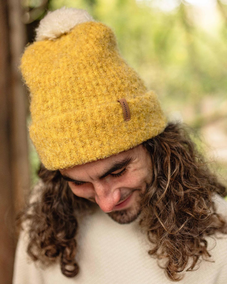 Passenger's Mellow Bobble Hat Mustard Yellow