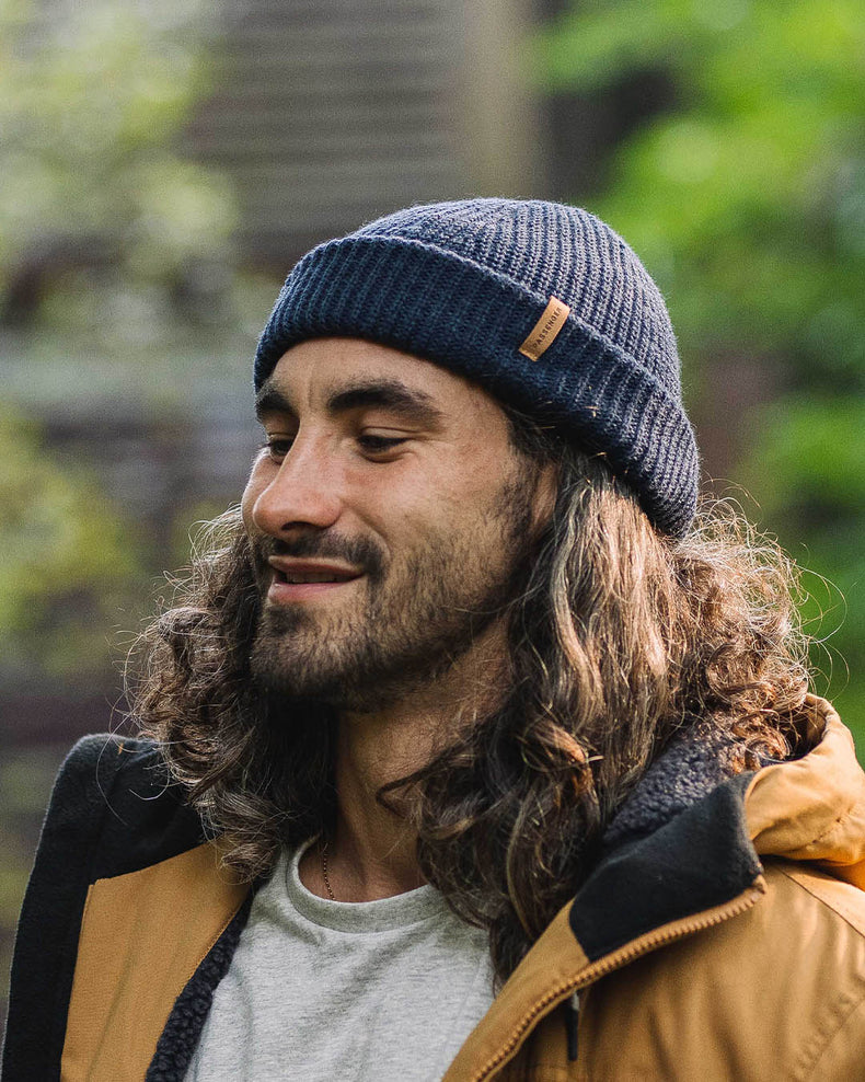 Passenger's Compass Recycled Beanie Rich Navy
