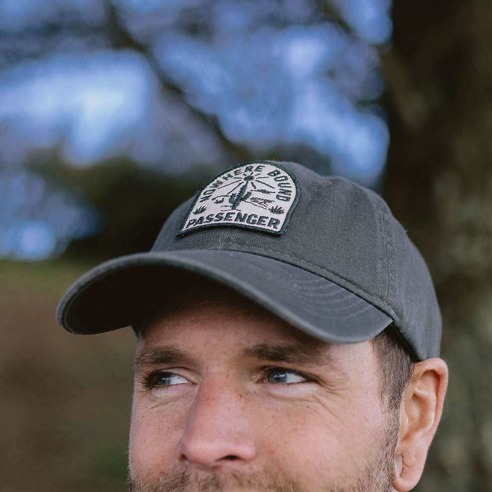 Passenger's Hazy Recycled Cotton Snapback Cap Faded Black