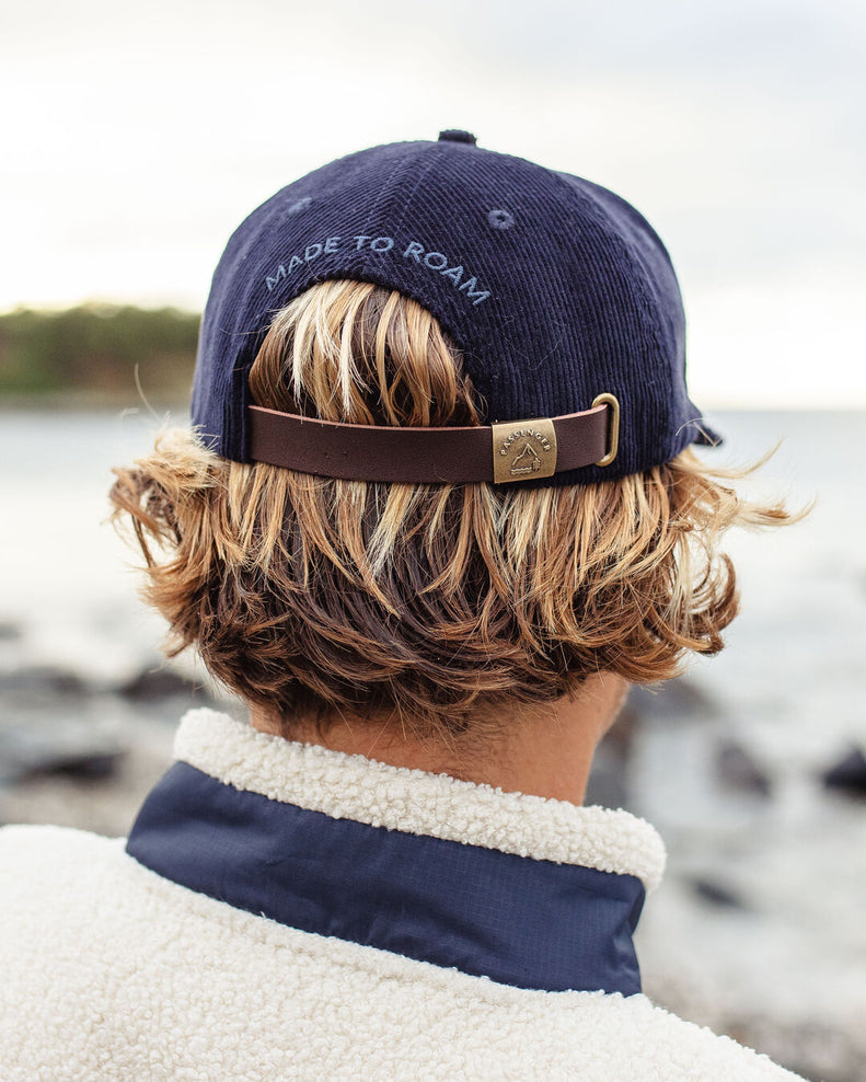 Passenger Byron Recycled Cord 5 Panel Cap Rich Navy