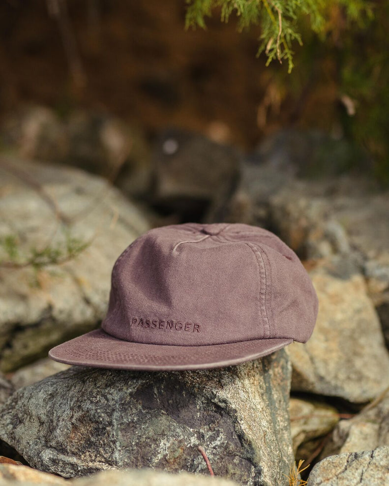 Passenger Byron Recycled Cotton 5 Panel Cap Dusty Lilac
