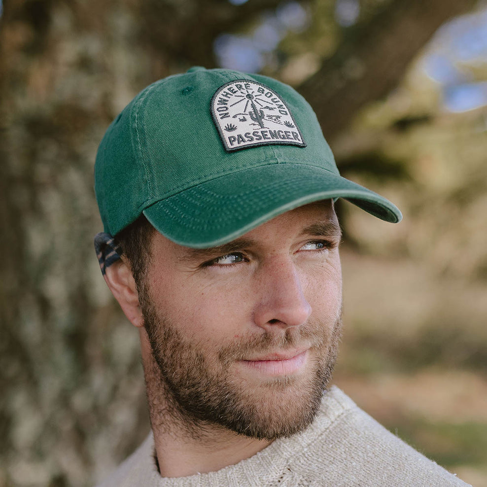 Passenger's Hazy Recycled Cotton Snapback Cap Dark Ivy