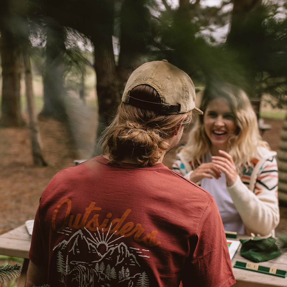 Passenger's Byron Recycled Cord 5 Panel Cap Chinchilla Brown