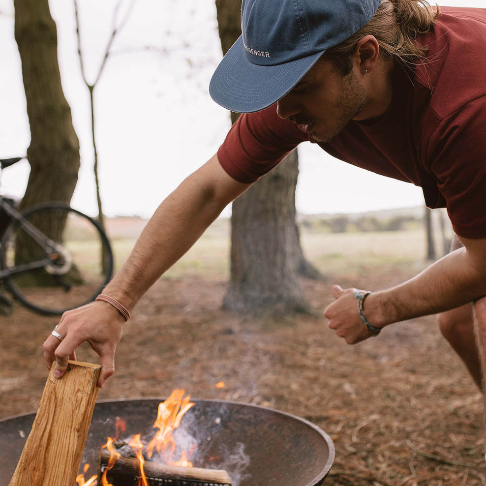 Passenger's Byron Recycled Cotton 5 Panel Cap Stone Blue