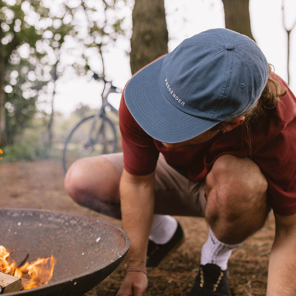 Passenger's Byron Recycled Cotton 5 Panel Cap Stone Blue