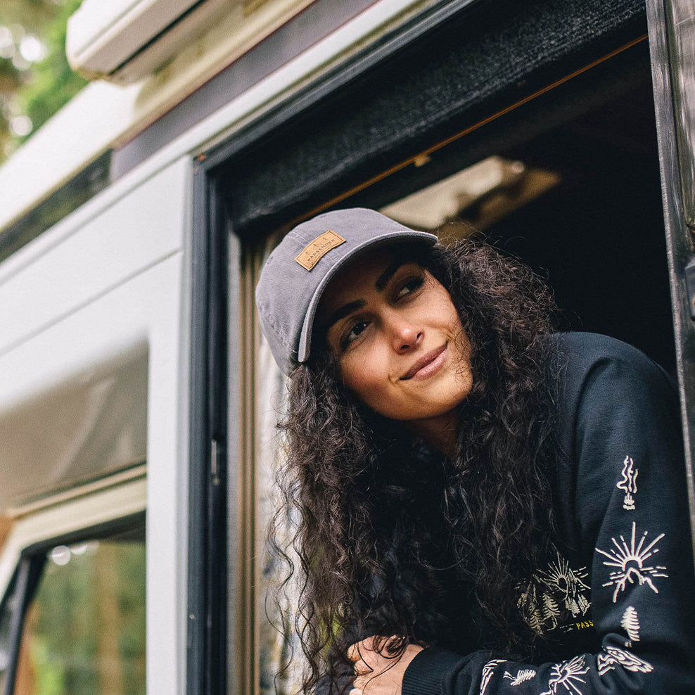 Passenger Canopy Recycled Cotton Snapback Cap Mid Grey