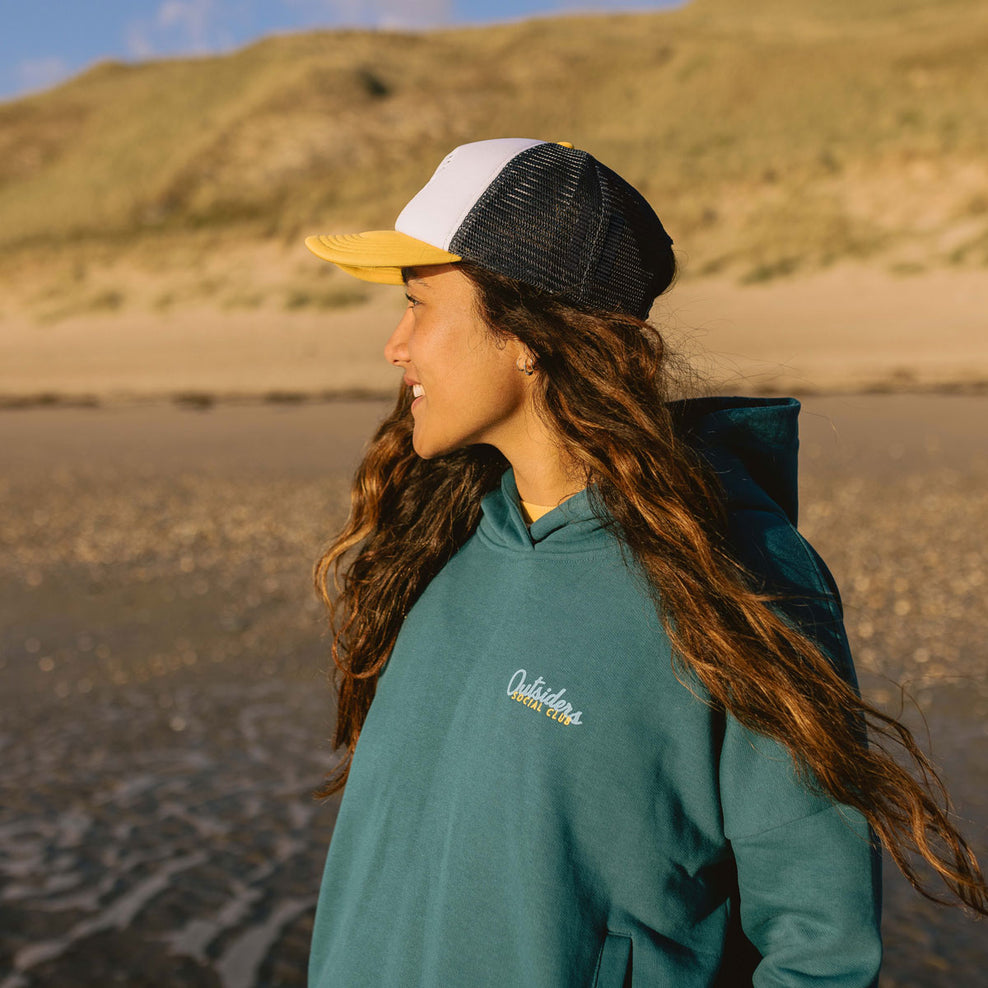 Passenger Margins Snapback Trucker Cap Sunrise Orange